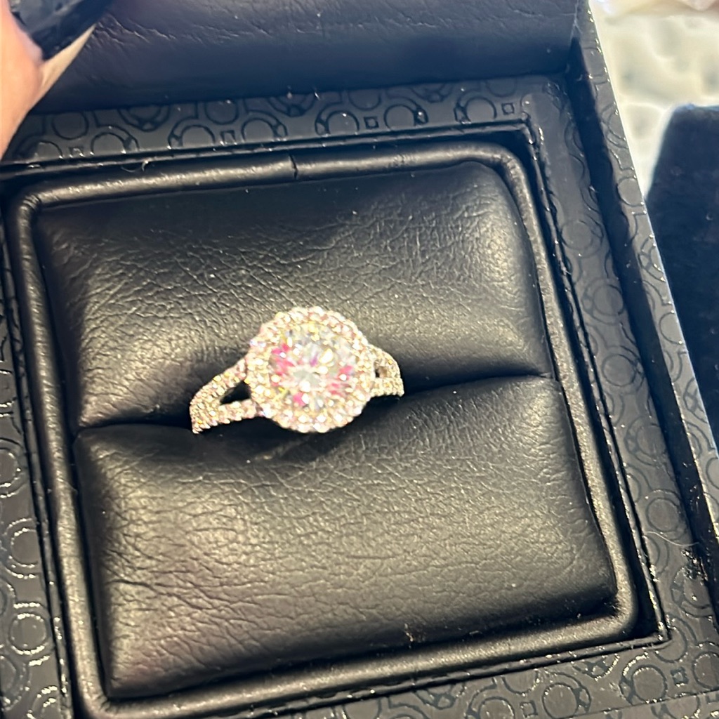 Lafonn Classic Lassaire Diamond Engagement Split Band Ring-Sz 7